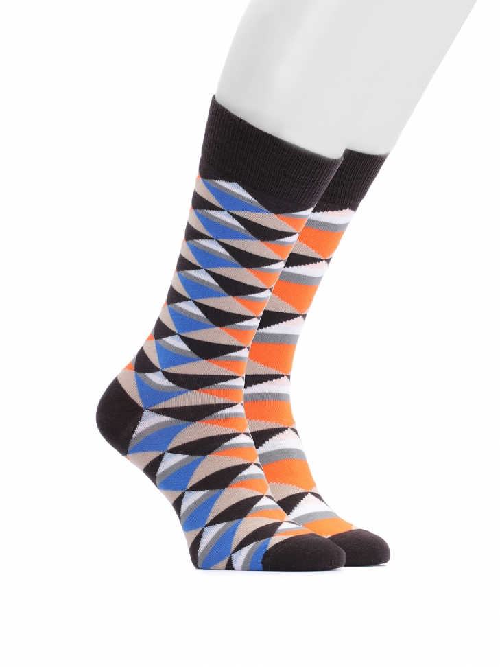 Kolorowe bawełniane skarpety męskie