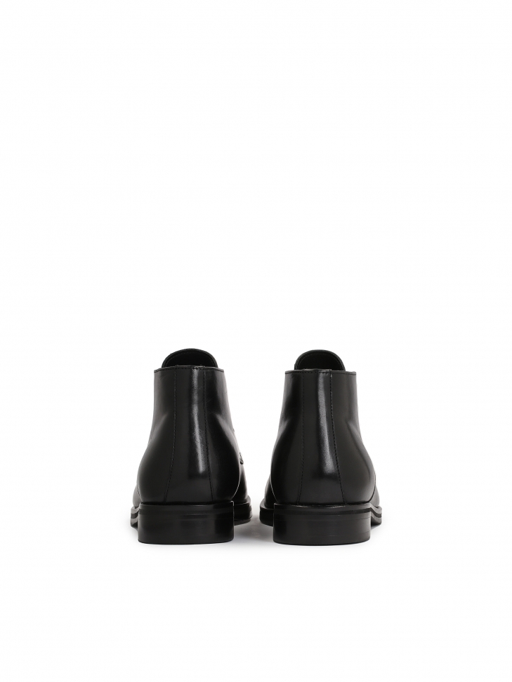 Eleganckie sznurowane trzewiki męskie z gładkiej skóry