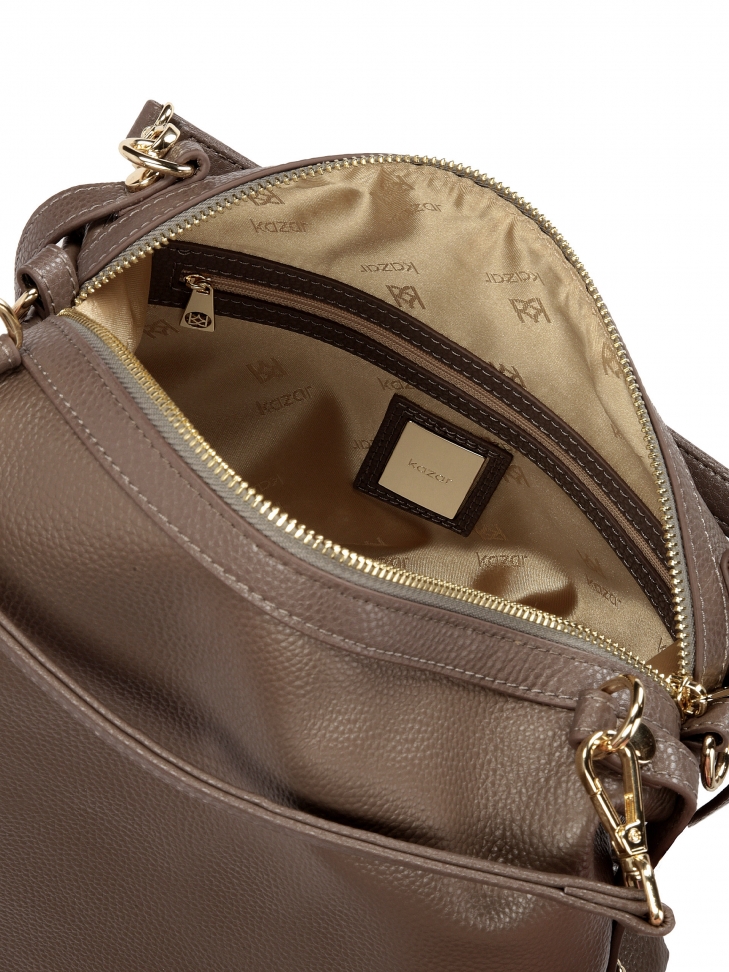 Duża skórzana torebka z odpinanymi uchwytami