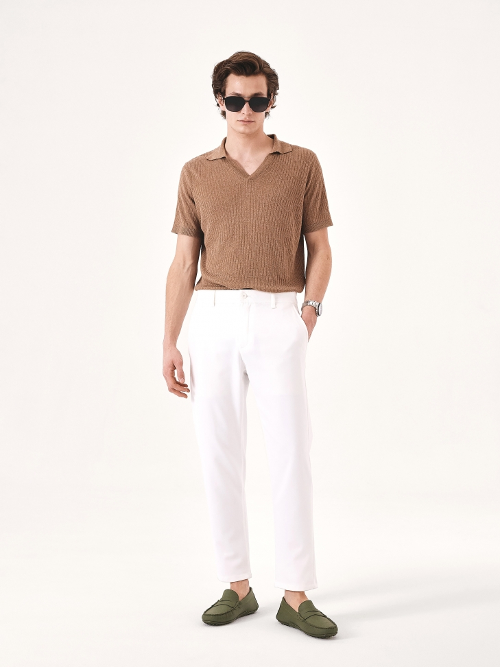 Khaki mokasyny męskie