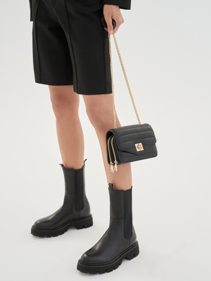 Czarne trzewiki damskie