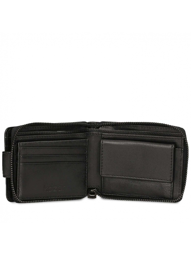 Czarny portfel męski
