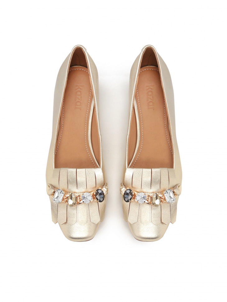 Złote czółenka damskie