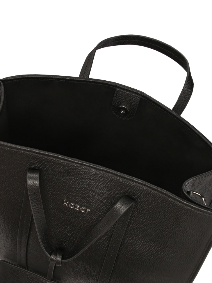 Duża torebka XL z groszkowej skóry