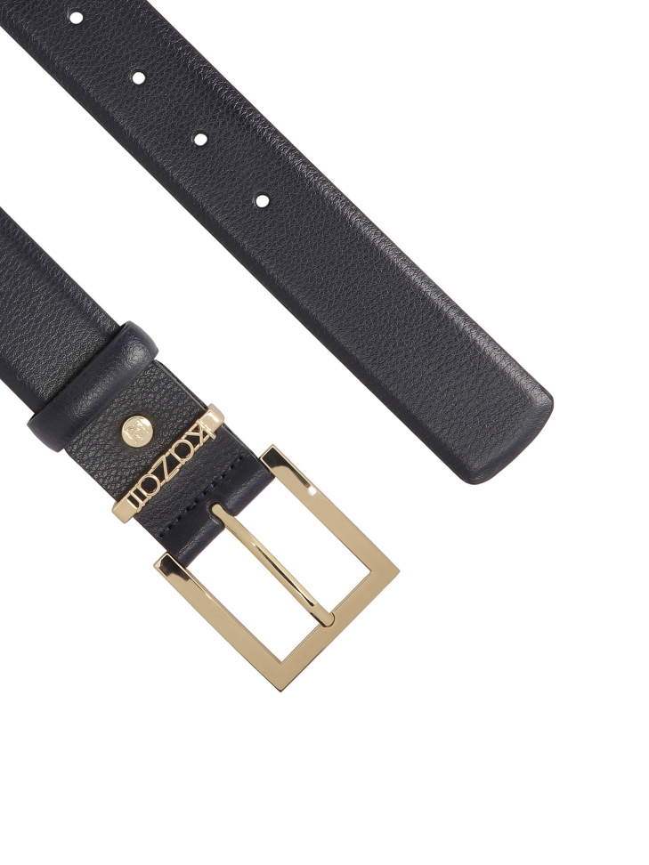 Granatowy pasek z logowaną szlufką