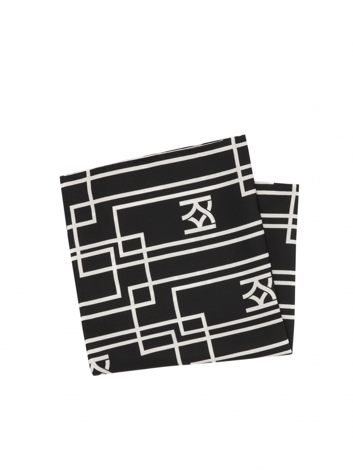 Elegancka wzorzysta poszetka z jedwabiu