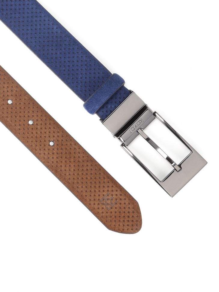 Brązowo-niebieski pasek dwustronny