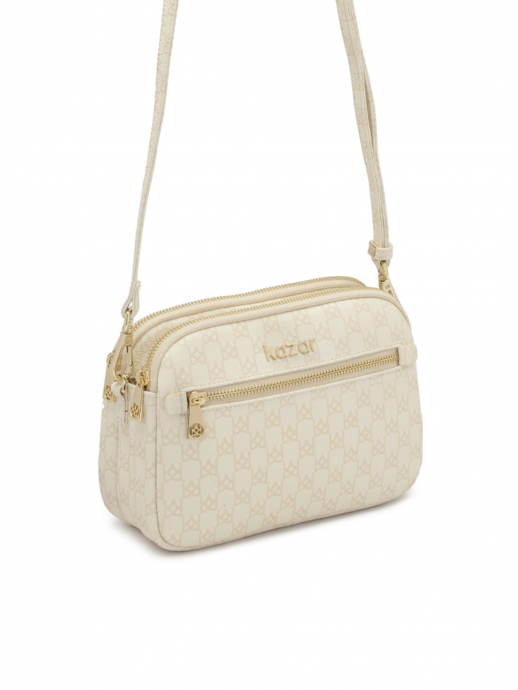 3-komorowa torebka z regulowanym paskiem