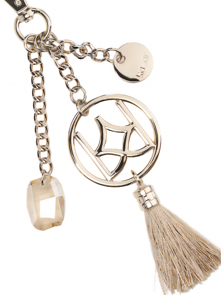 Złoto-beżowy brelok damski