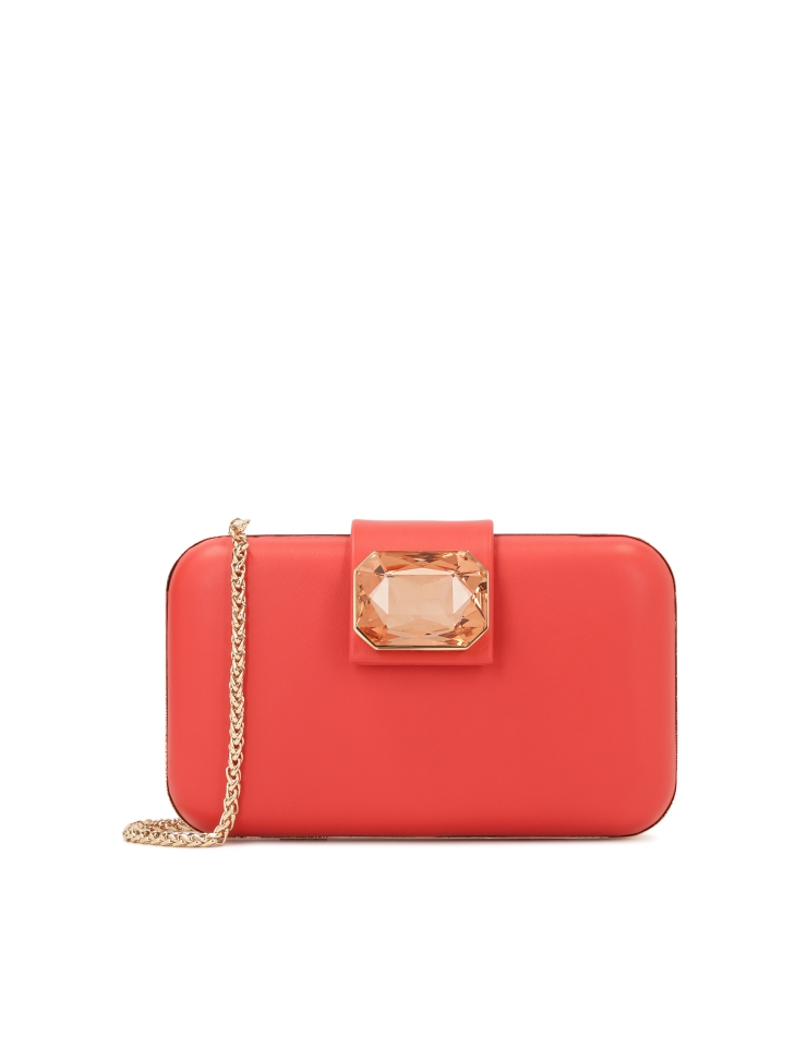 Wieczorowa torebka z błyszczącym kamieniem