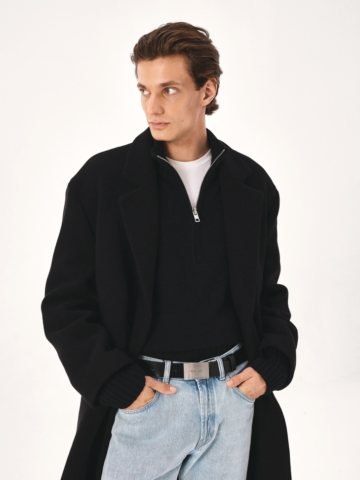 Dwustronny pasek z pełną metalową klamrą