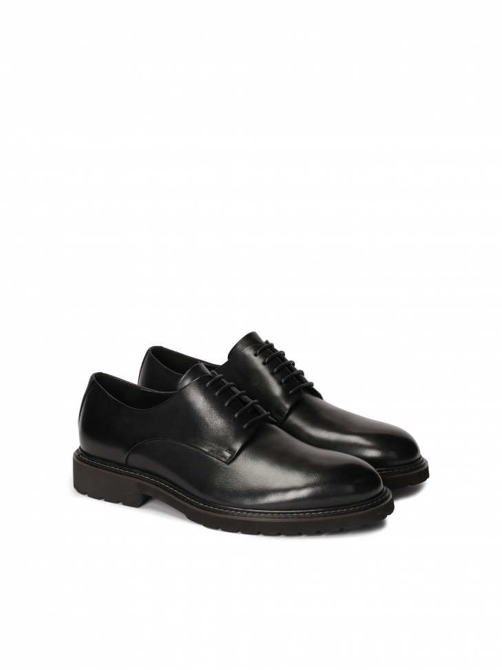 Casualowe Derby z licowej skóry