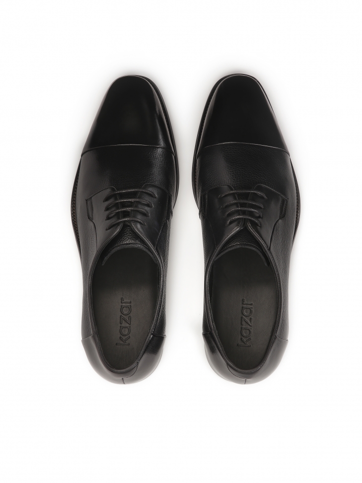 Czarne buty męskie z naturalnej skóry