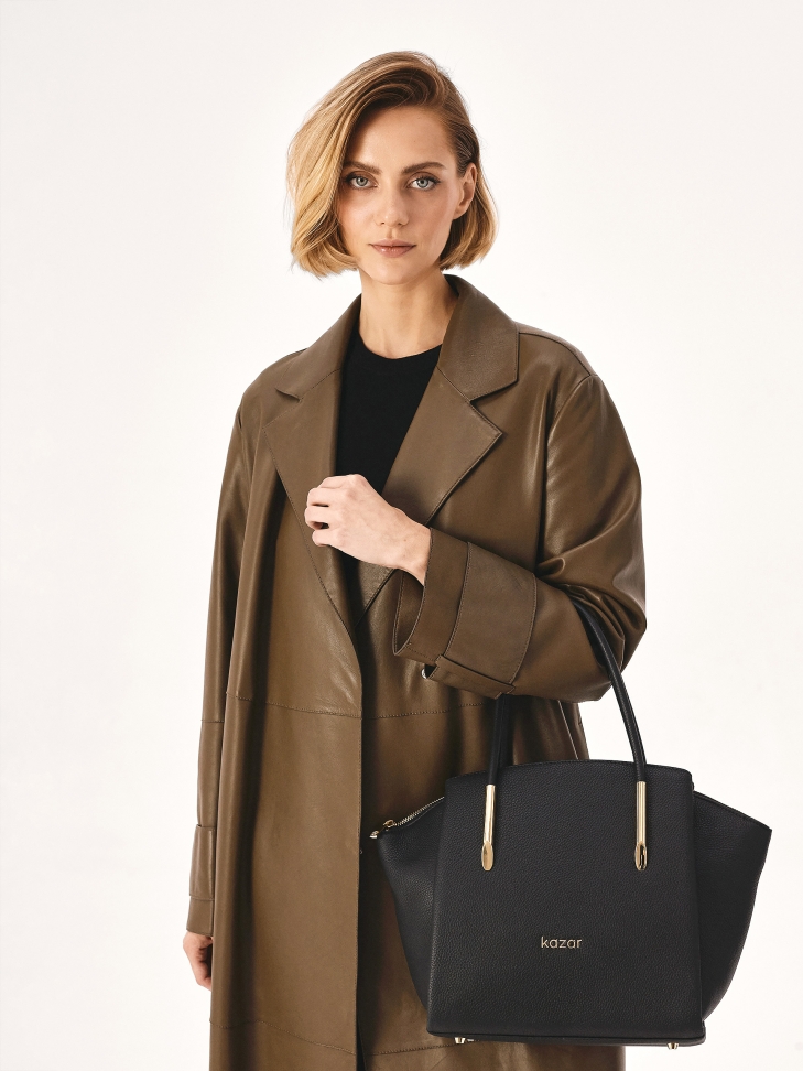 Trzykomorowa torebka na ramię