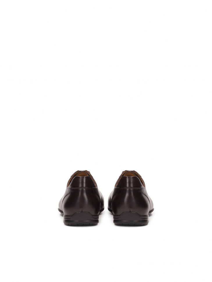 Casualowe skórzane półbuty w brązowym kolorze