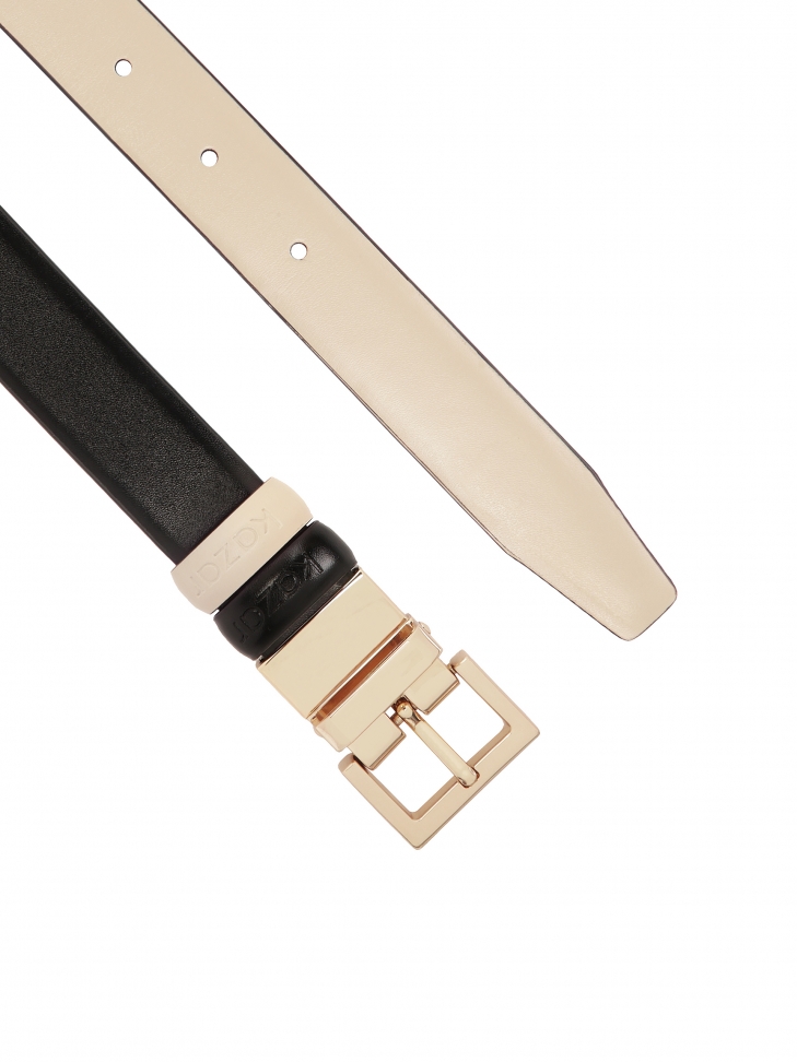 Skórzany damski pasek dwustronny