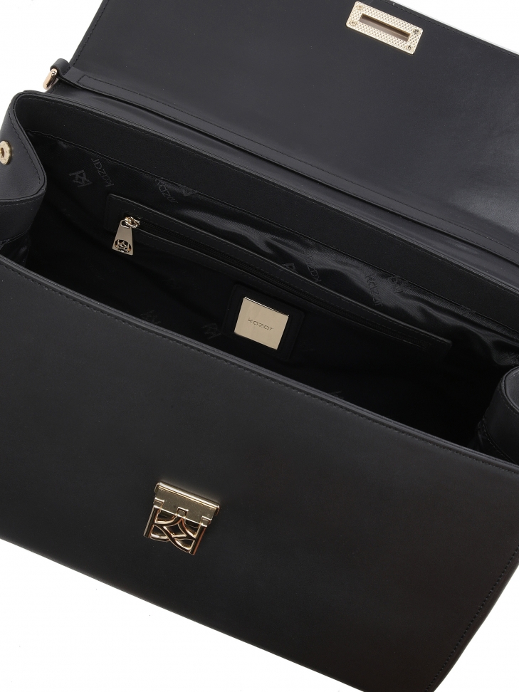 Duża skórzana torebka z uchwytem do ręki