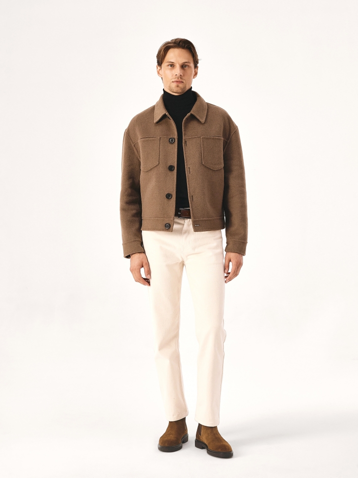 Brązowe zamszowe sztyblety męskie