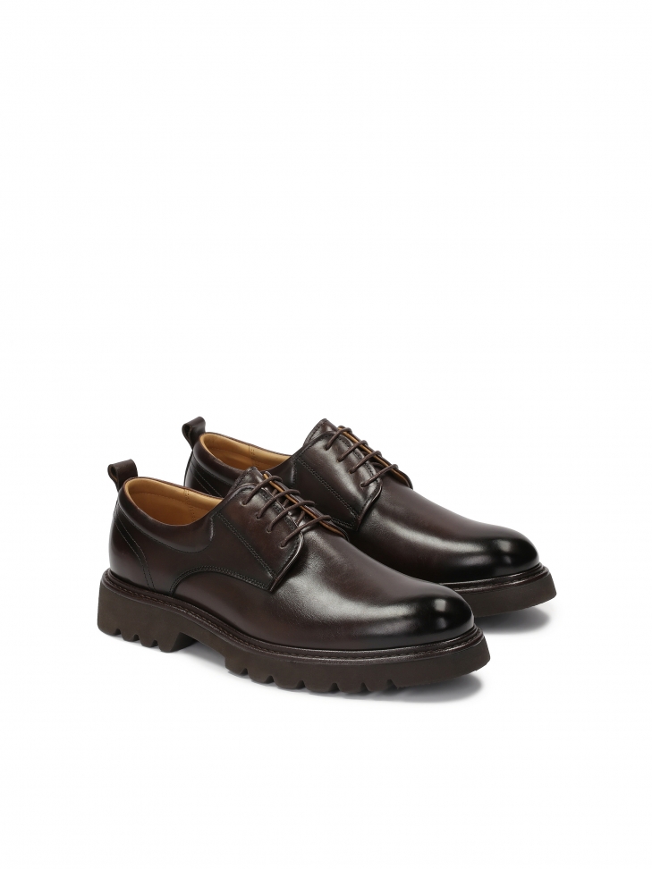 Casualowe półbuty męskie z licowej skóry