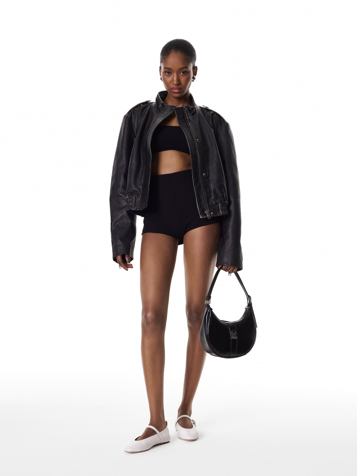 Białe baleriny skórzane z paskiem