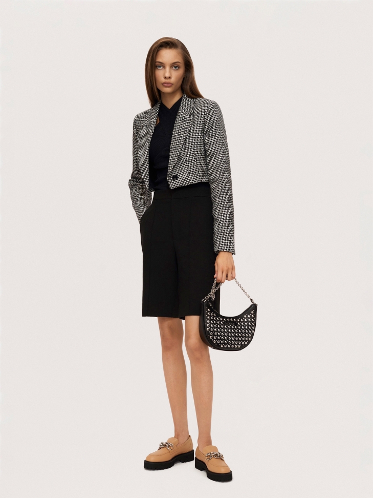 Półbuty damskie z grubą podeszwą i łańcuchem