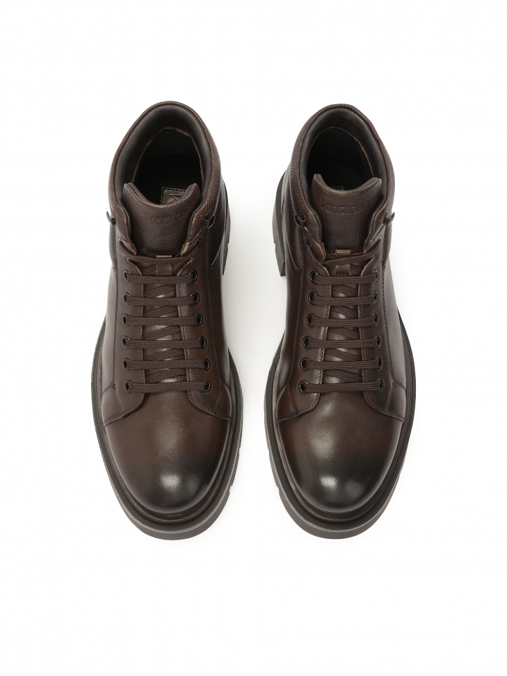 Męskie brązowe trzewiki w klasycznym stylu