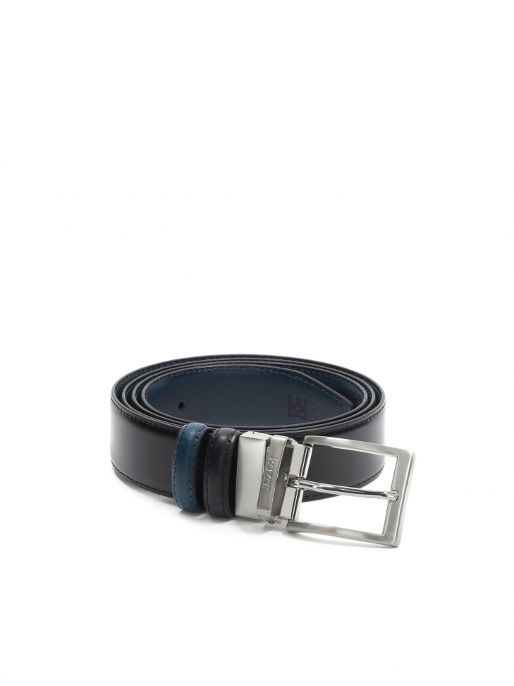 Granatowo-czarny pasek dwustronny