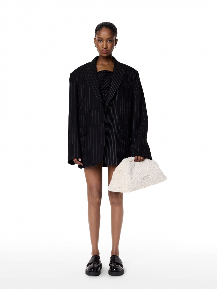 Futrzana kopertówka w jasnym kolorze