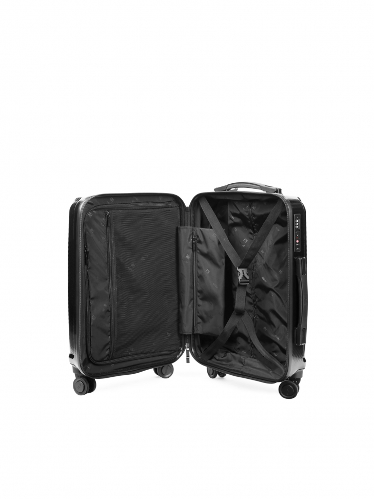 Mała kabinowa walizka z policarbonu fakturowana