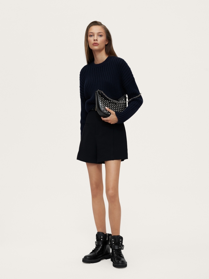 Skórzane trzewiki damskie w rockowym stylu