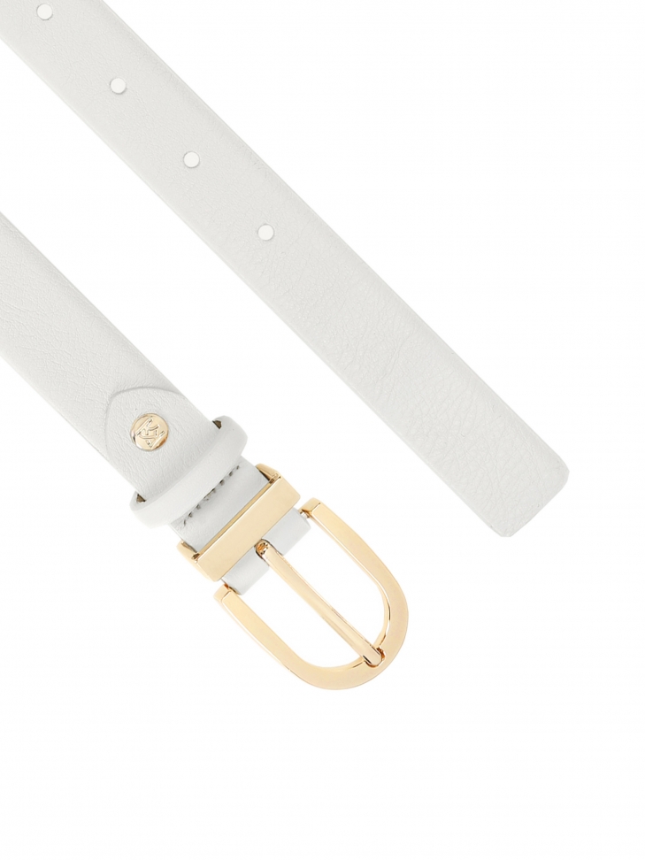 Pasek damski w kolorze amanej bieli