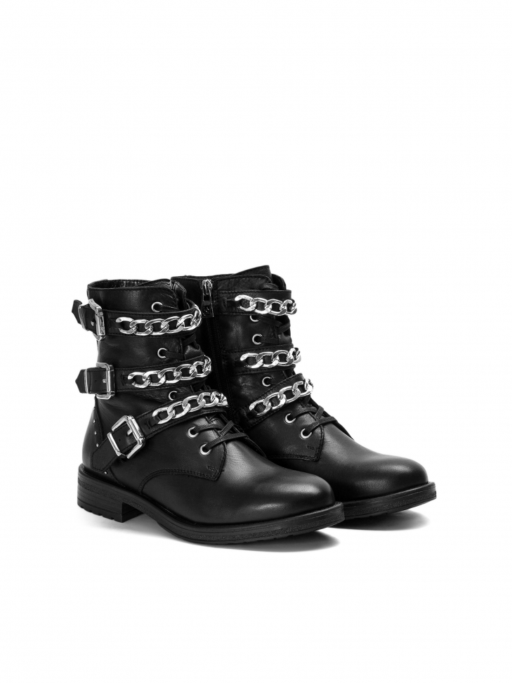 Czarne trzewiki damskie