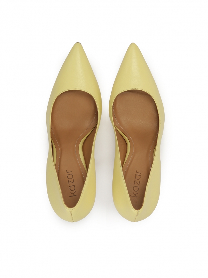 Żółte czółenka na wysokiej szpilce