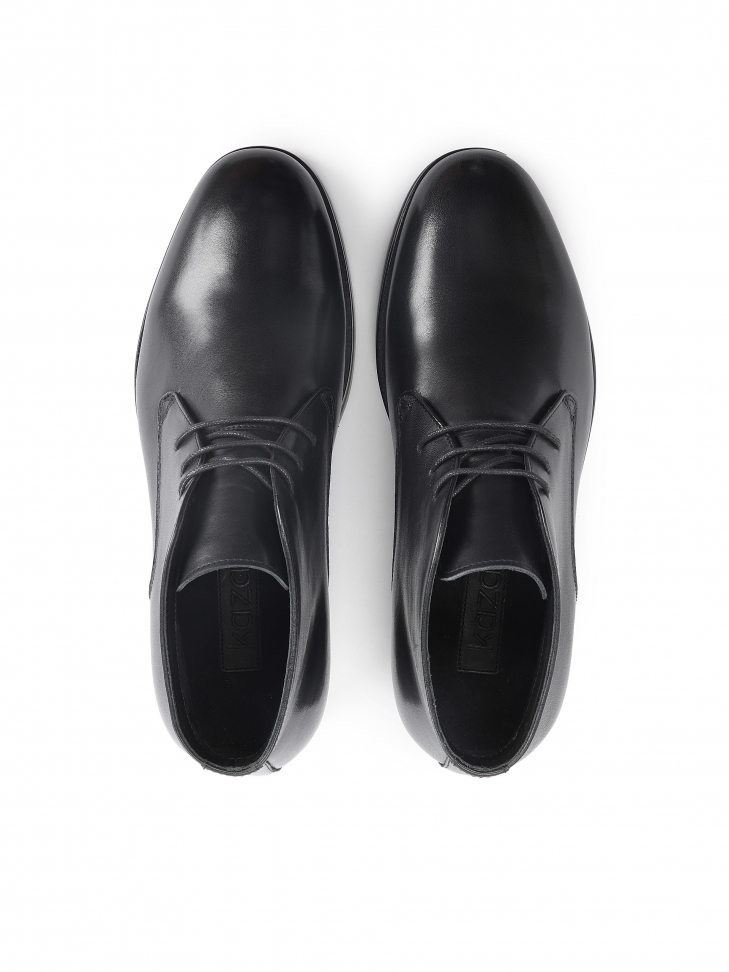 Eleganckie sznurowane trzewiki męskie z gładkiej skóry