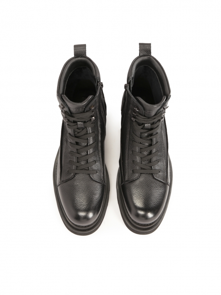 Klasyczne czarne trzewiki z ociepleniem