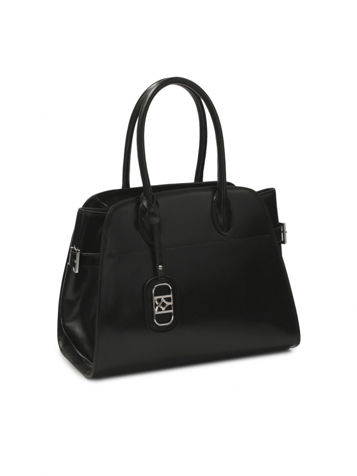 Elegancka sztywna torebka z rączkami