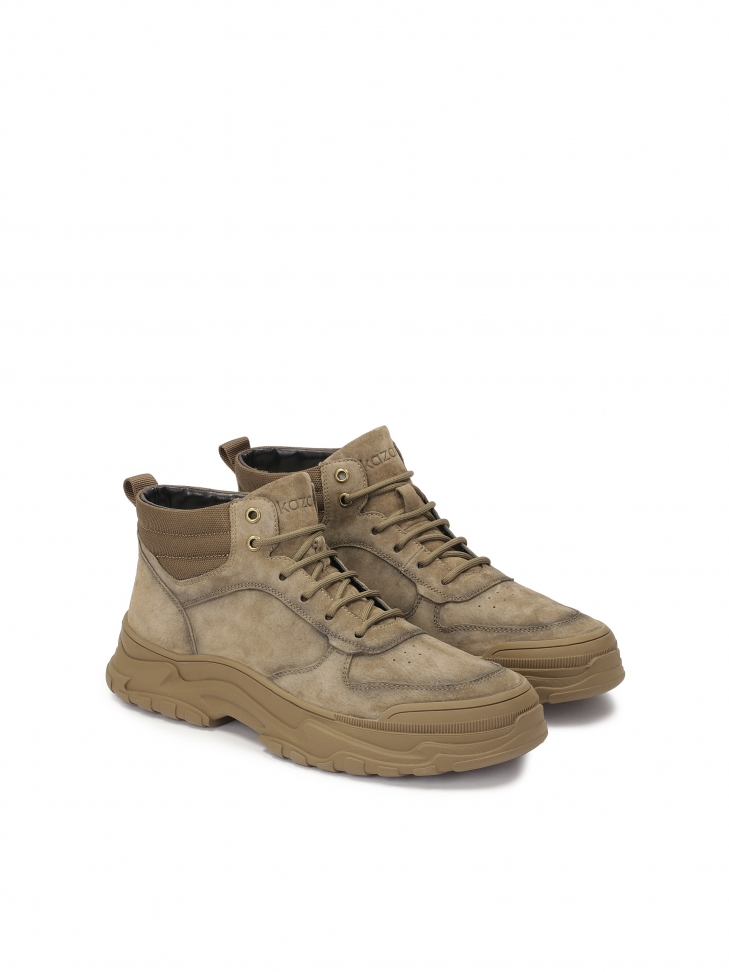 Sneakersy z wysoką cholewką na podwyższonej podeszwie