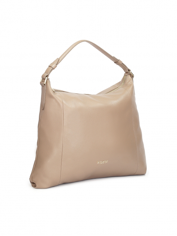 Torebka na ramię z licowej skóry