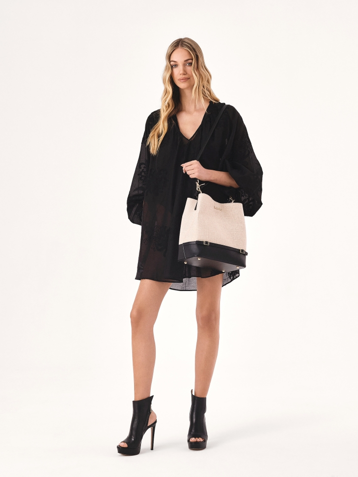 Botki peep toe z platformą