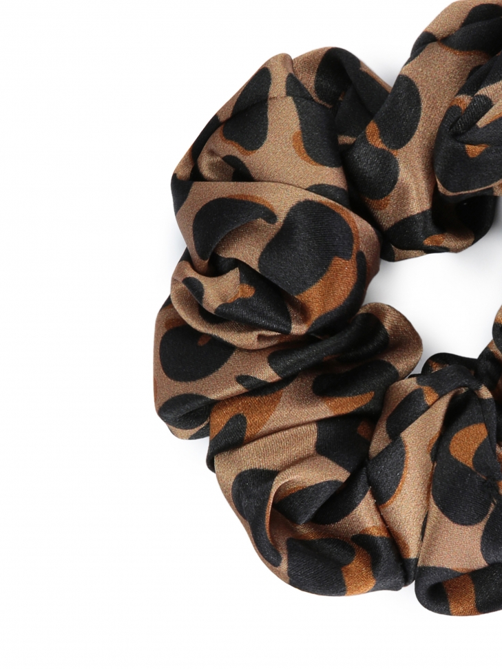 Multikolorowa gumka do włosów w panterkowy wzór