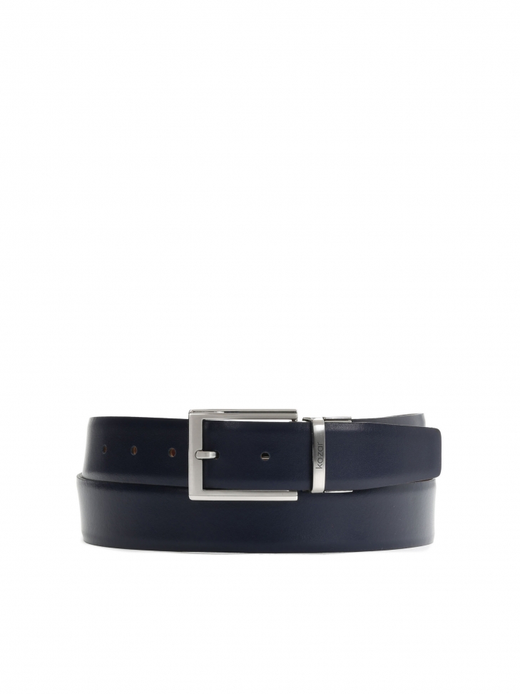 Brązowo-granatowy pasek dwustronny