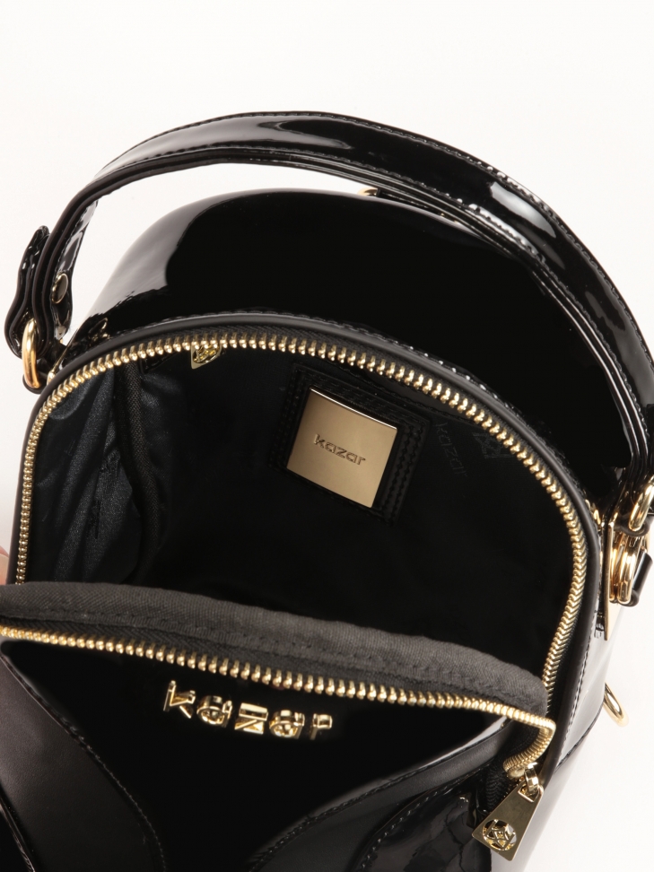 Mały plecak z dwóch rodzajów skóry