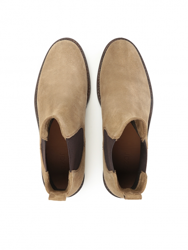 Klasyczne sztyblety damskie z brązowego zamszu