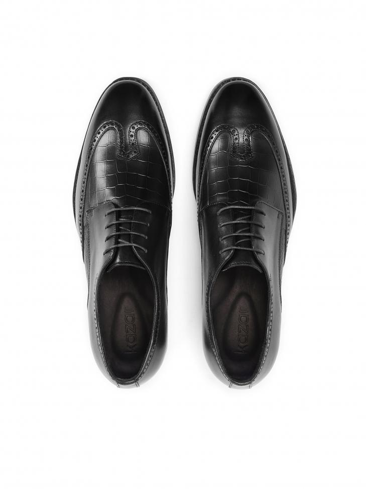 Męskie Brogsy skórzane z oko wzorem