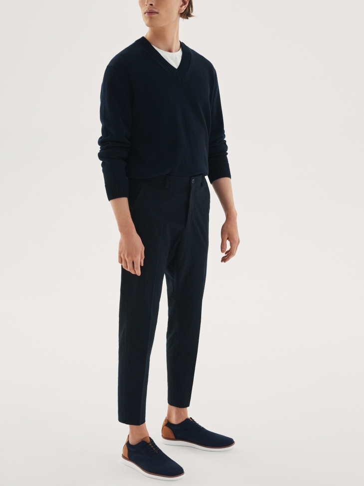 Granatowe półbuty męskie