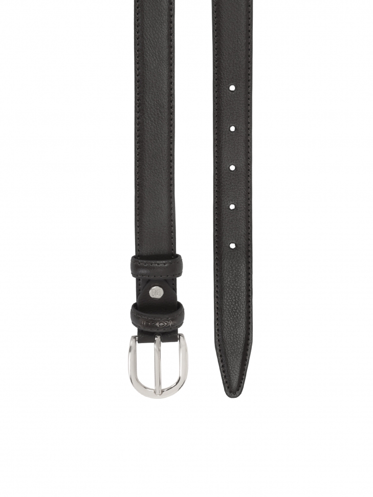 Uniwersalny czarny pasek z naturalnej skóry