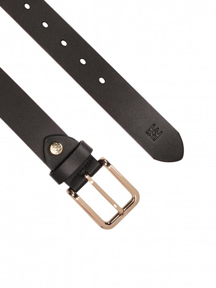 Uniwersalny czarny pasek ze otą klamrą