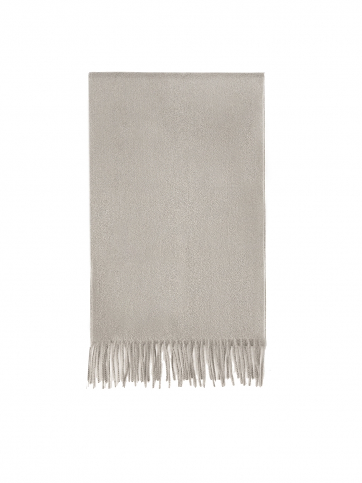 Luksusowy kaszmirowy szal w szarym kolorze