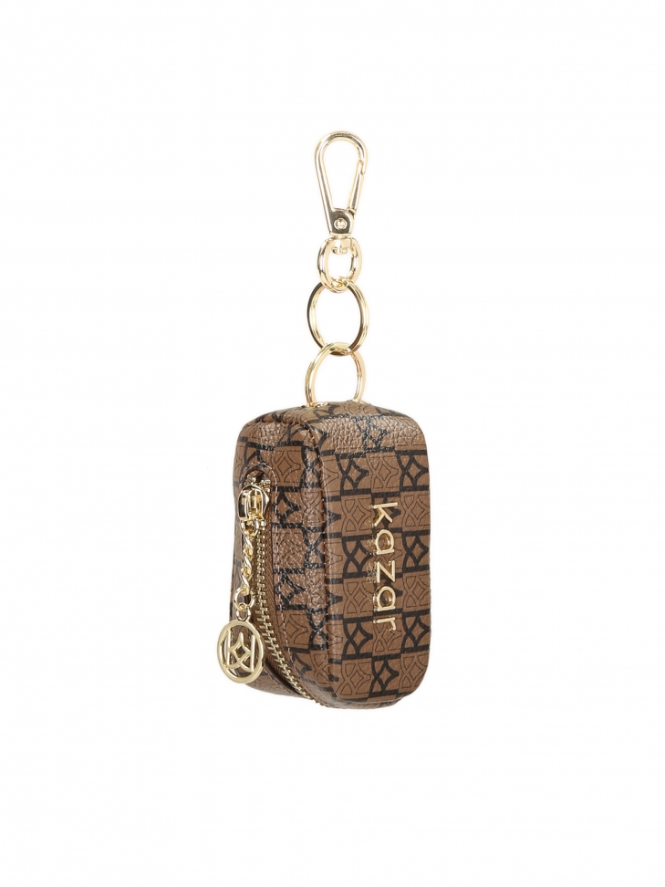 Brązowy skórzany brelok