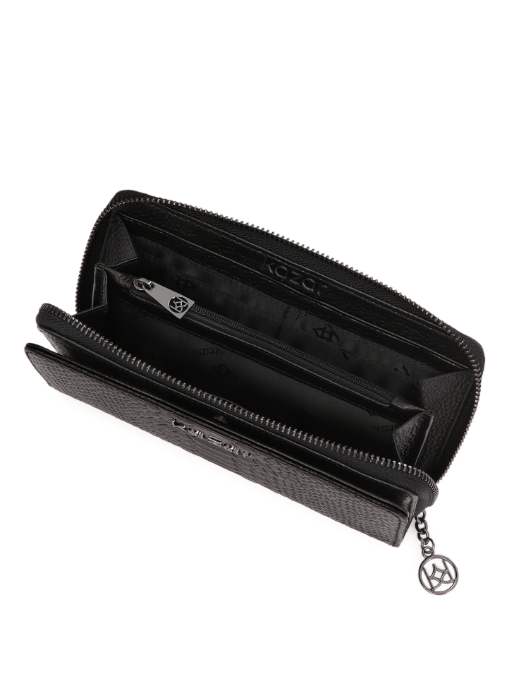 Damski portfel z tłoczonej skóry